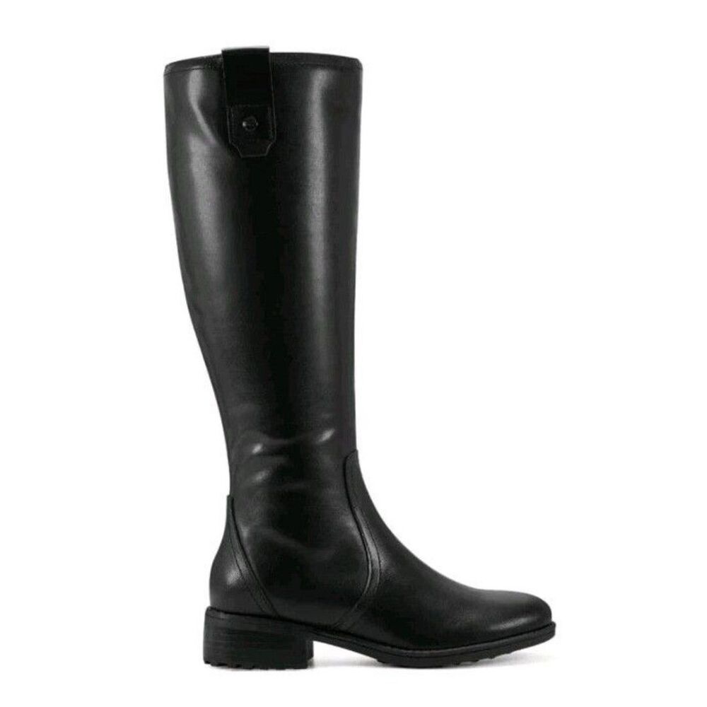 Easy Spirit x Martha Stewart Rhonda Women's Blk Leather Knee-High Riding Boot 6M